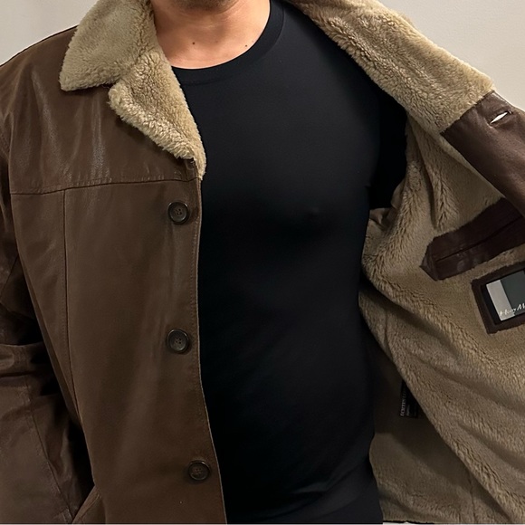 Real leather Sherpa lined winter jacket Made In Germany Germany - Picture 6 of 6